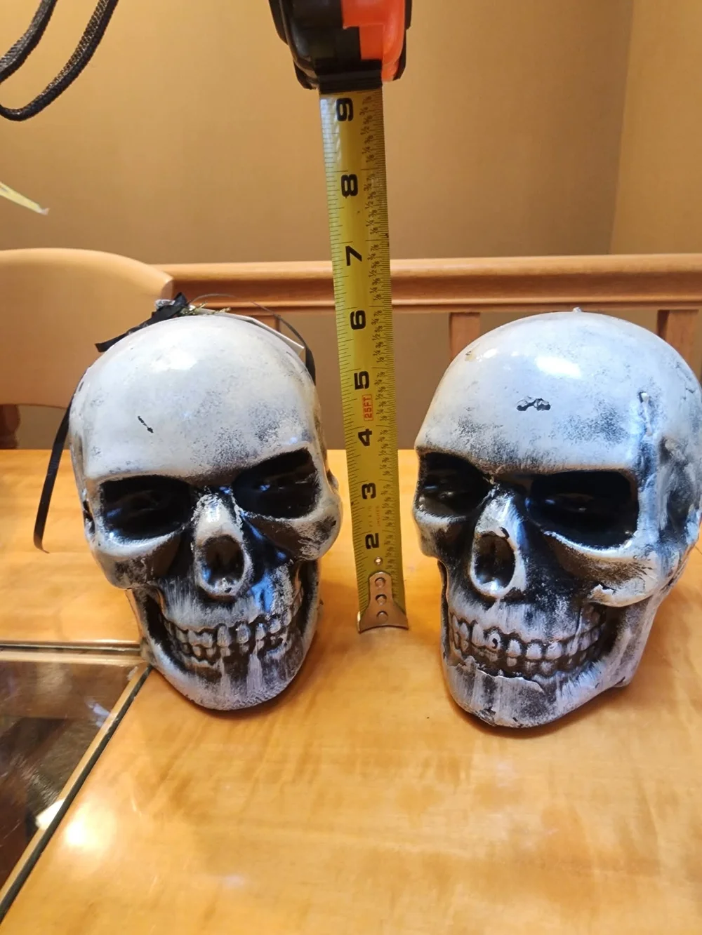 White and Black Decorative Skull Pair - Home Accents Candles & Holders